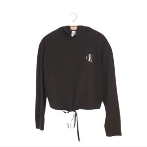 Calvin Klein Black Cropped Hoodie